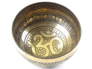 Tibetská mísa z Indie 17 cm s ornamenty