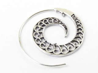 Náušnice spirála tepaná z kovu