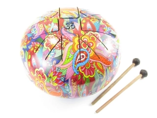 Happy drum z Indie květovaný 20 cm
