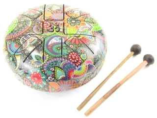 Happy drum z Indie květovaný 16 cm