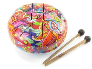 Happy drum z Indie barevný 16 cm