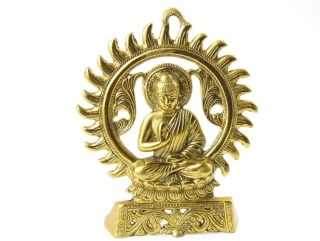 Buddha kovový na podstavci