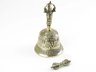Tibetský zvon 16 cm s dorjetem