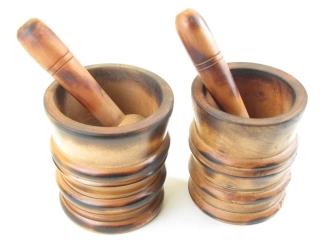 2 kusy dřevěného hmoždíře 12 cm